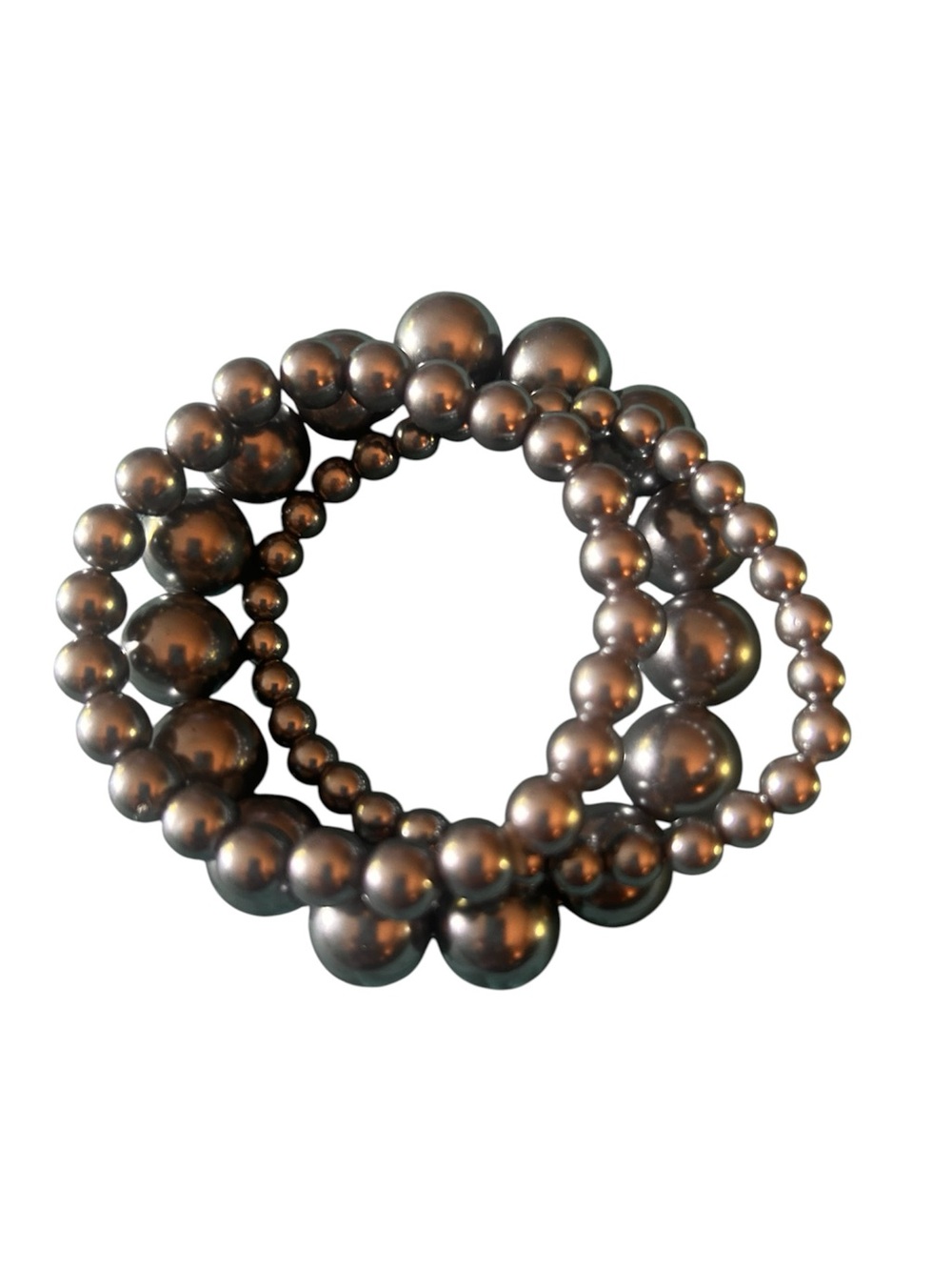 Elegant Black Pearl Stretch Bracelet Set - Women Jewelry